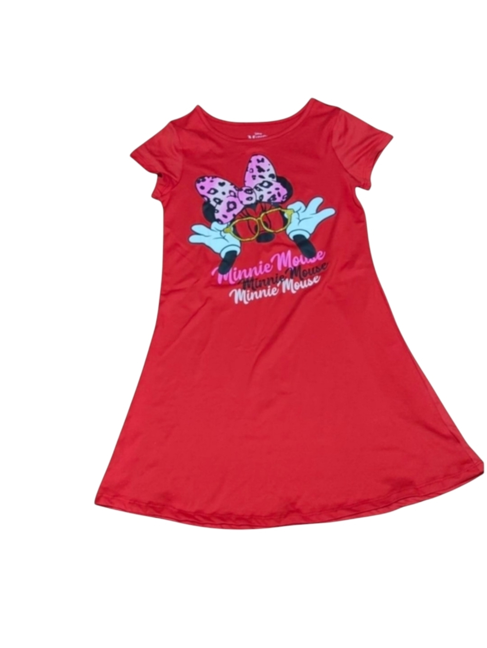 Disney Minnie Mouse Red Dress Girls Size Large